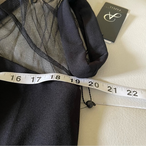 Adrianna Pappell women’s Illusion crepe Sheath Dress NWT size 16 black - Picture 13 of 14